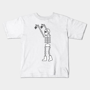 White Skeleton Kids T-Shirt